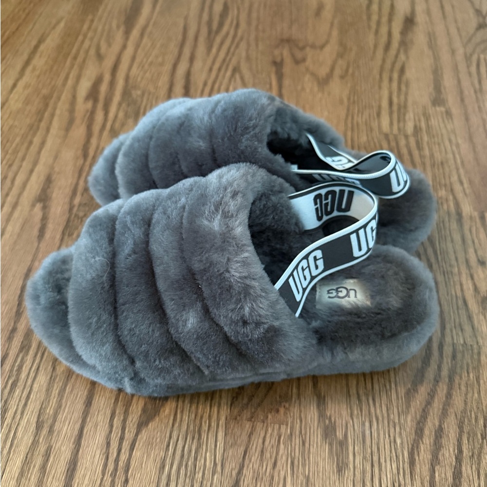 UGG fluff yeah slide grey - Womens 8